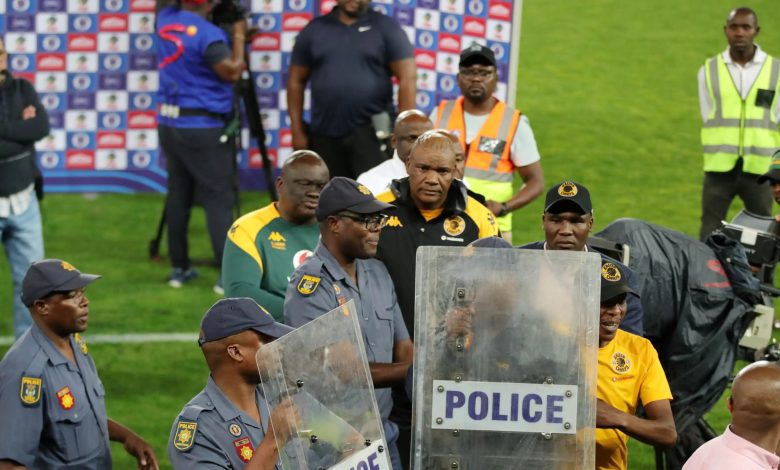 Molefi Ntseki protected by police as fans were throwing objects at him