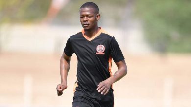Polokwane City striker Ndumiso Mabena in action.