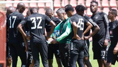 Orlando Pirates players at training