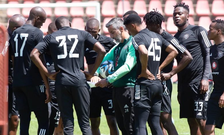 Orlando Pirates players at training