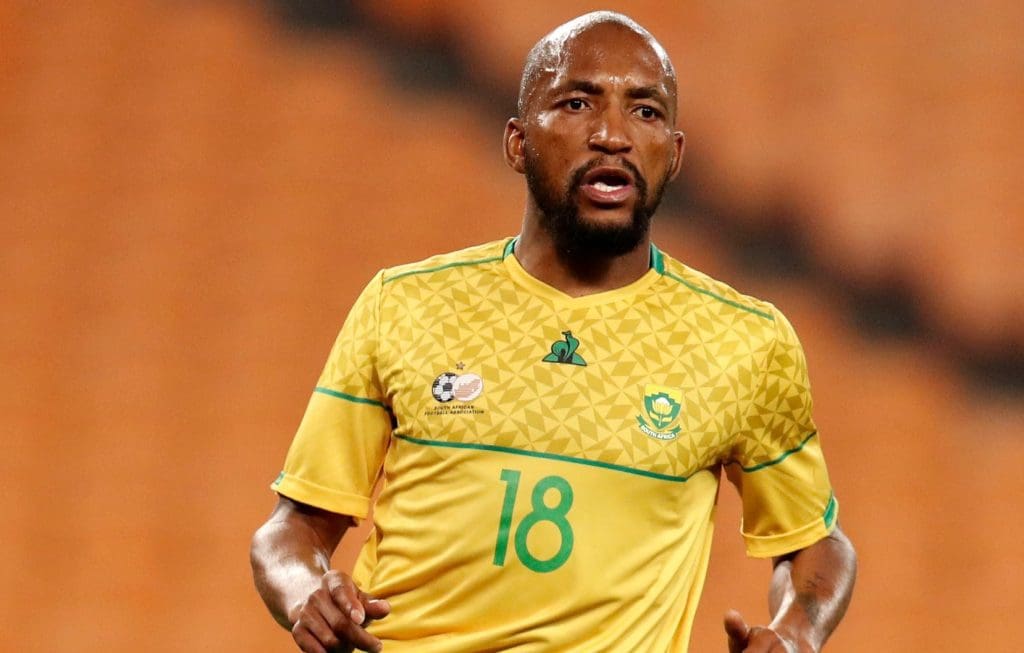 Mthethwa in action for Bafana Bafana