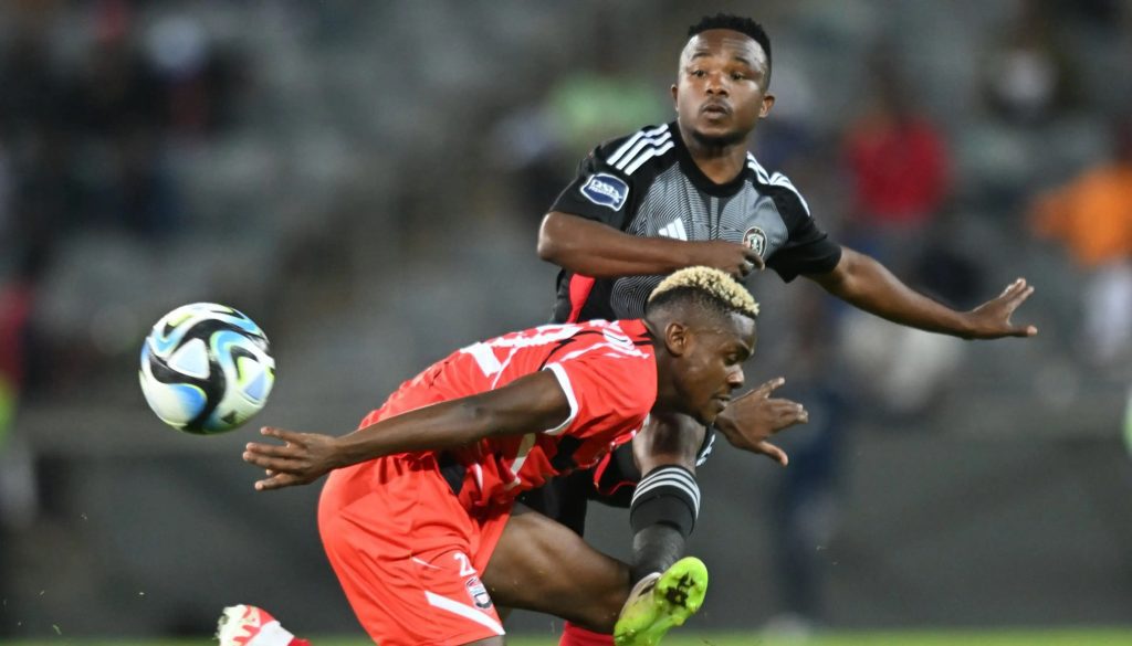 Paseka Makho in action for Orlando Pirates in the league