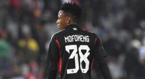 Relebohile Mofokeng in action for Orlando Pirates in the DStv Premiership