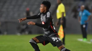 Relebohile Mofokeng of Orlando Pirates during a game