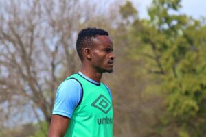 Ronald Pfumbidzai during a SuperSport United training session