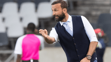 Sead Ramovic giving instructions on the sidelines during a TS Galaxy match