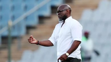 Steve Komphela on the sidelines during a Moroka Swallows match in the DStv Premiership