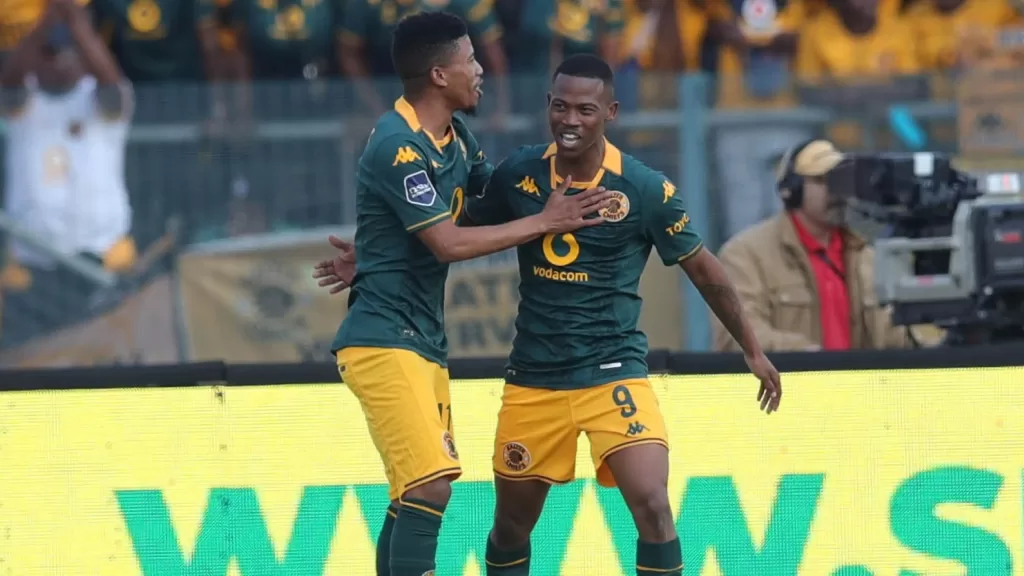 Tebogo Potsane and Ashley Du Preez of Kaizer Chiefs in action