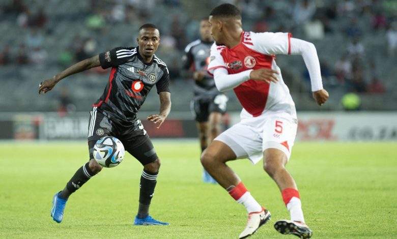 Thembinkosi Lorch in action for Orlando Pirates in the Carling Knockout