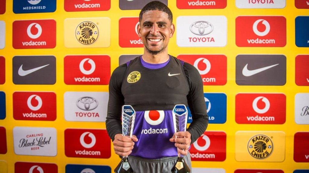 Kaizer Chiefs winger Keagan Dolly in smiles.
