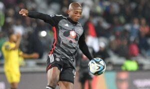 Zakhele Lepasa in action for Orlando Pirates in the DStv Premiership