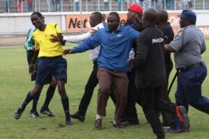 One of the violent incident involving referees in Zimbabwe.