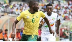 Aubrey Modiba in action for Bafana Bafana