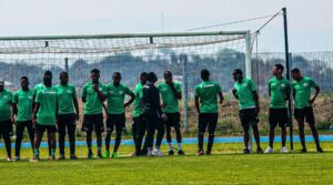 Baroka FC warming up in during a Motsepe Foundation Championship