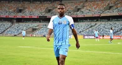 Benson Kitso Mangolo in action for Botswana. He is wanted by PSL clubs