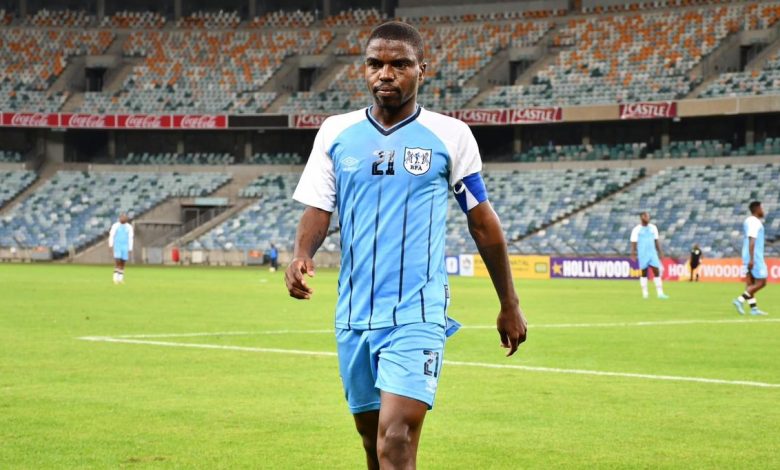 Benson Kitso Mangolo in action for Botswana. He is wanted by PSL clubs