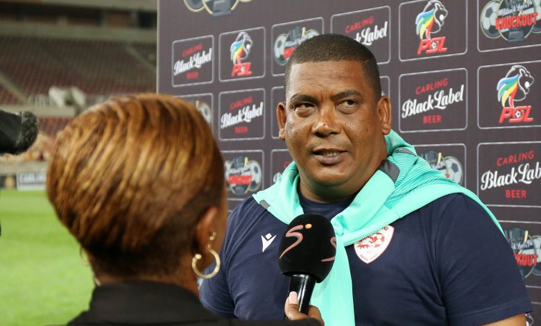 Brandon Truter addressing SuperSport TV during the Carling Knockout Cup