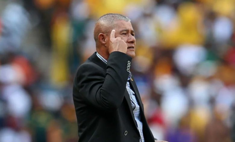 Kaizer Chiefs interim coach Cavin Johnson during the Soweto derby clash against Orlando Pirates