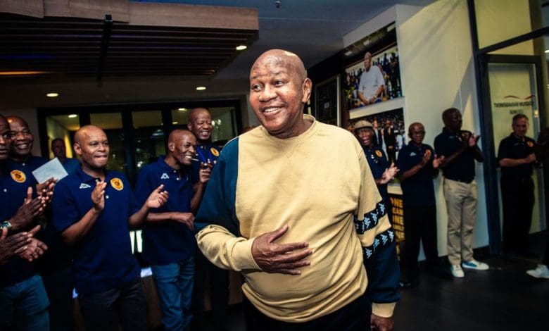 Kaizer Chiefs chairman Dr Kaizer Motaung in smiles.