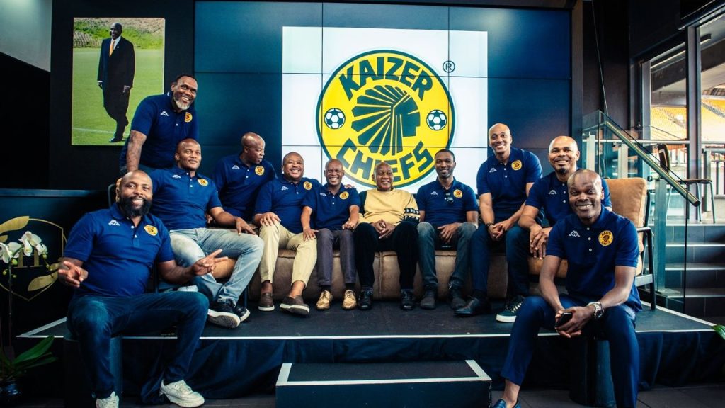 Dr Kaizer Motaung with Kaizer Chiefs Legends.