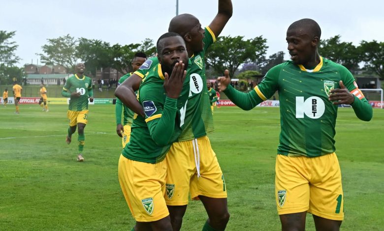 Golden Arrows players in a match against Kaizer Chiefs