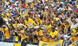Kaizer Chiefs supporters at the stadium