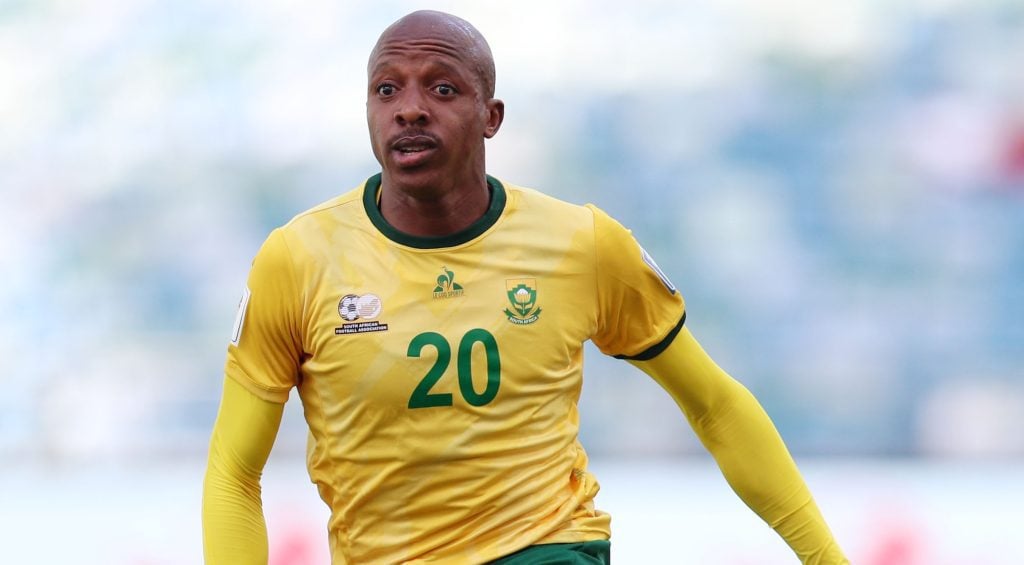 Khuliso Mudau in action for Bafana Bafana in World Cup Qualifiers