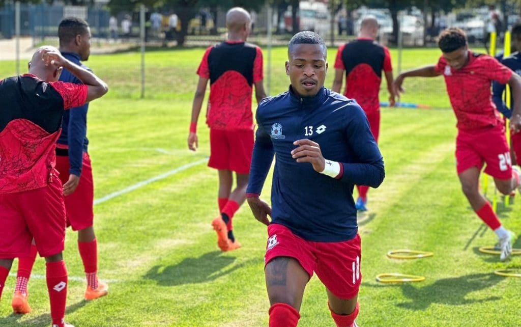 Maritzburg United during a warm-up before in the Motsepe Foundation Championship