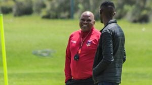 Vusumuzi Vilakazi and Morgan Mammila in Chippa United training