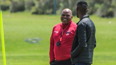 Vusumuzi Vilakazi and Morgan Mammila in Chippa United training