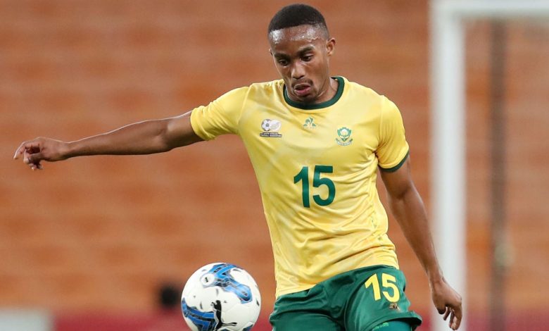 Njabulo Blom in action for Bafana Bafana