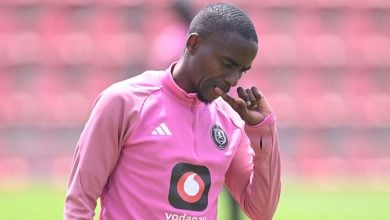 Orlando Pirates star Thembinkosi Lorch in training