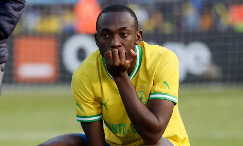 Peter Shalulile of Mamelodi Sundowns after a game