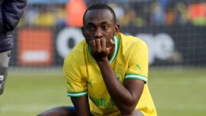 Peter Shalulile of Mamelodi Sundowns after a game