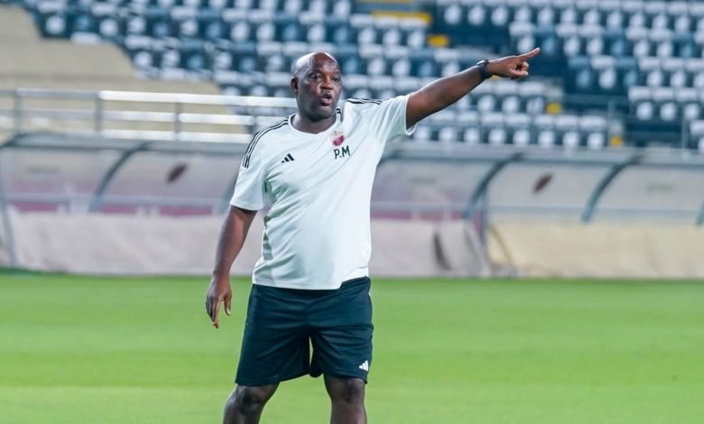 Pitso Mosimane during a training session