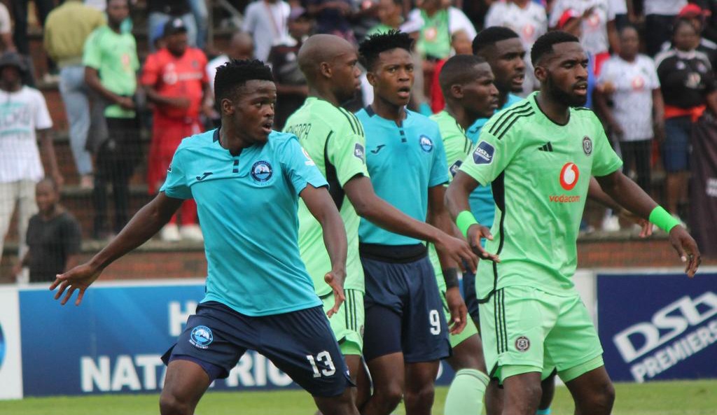 Richards Bay FC and Orlando Pirates players during a DStv Premiership match