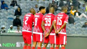 Sekhukhune United players in action.