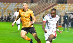 Sekhukhune United in action against RS Berkane in the CAF Confederation Cup