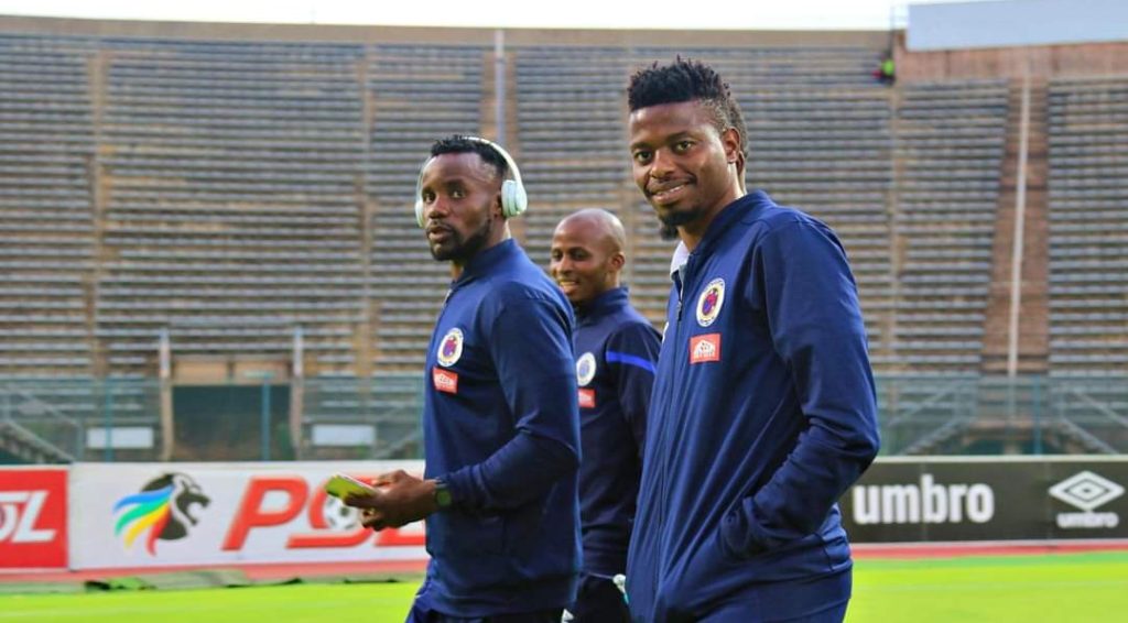 SuperSport United players ahead of the Tshwane derby against Mamelodi Sundowns