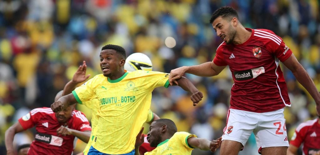 Teboho Mokoena in action against Al Ahly in the AFL