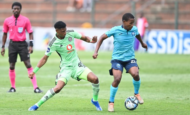 Vincent Pule in action against Richards Bay FC in the DStv Premiership