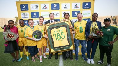 Janine van Wyk honoured after setting a new African record.