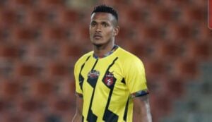 Fiacre Ntwari in action for TS Galaxy in the Carling Knockout Cup
