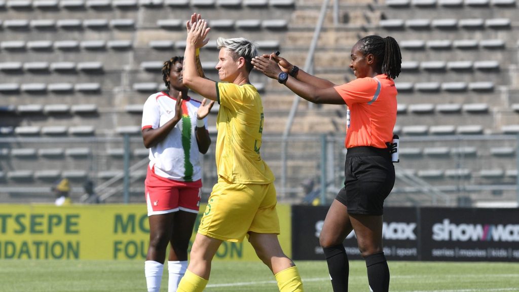 Former Banyana Banyana captain Janine van Wyk in her last game.