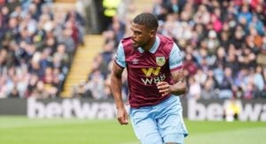 Lyle Foster in action for Burnley in the Premier League