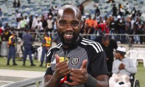 Orlando Pirates' Makhehlene Makhaula after a match in the MTN8