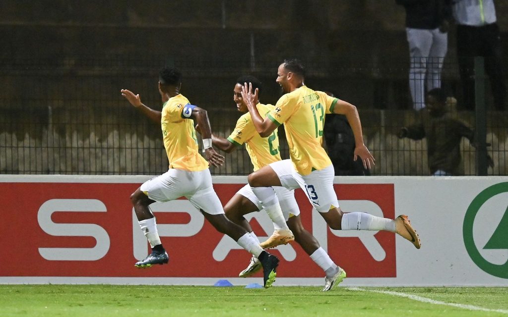 Mamelodi Sundowns against AmaZulu in the DStv Premiership match