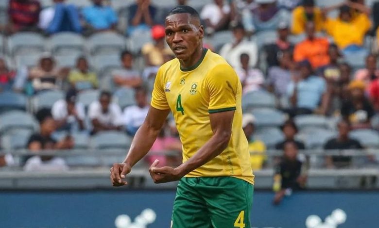 Mlungisi Mbunjana in action for Bafana Bafana
