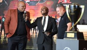 Morgan Mammila with Steve Barker at Carling Knockout launch