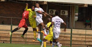 Orbit College in action against AmaTuks at Tuks Stadium